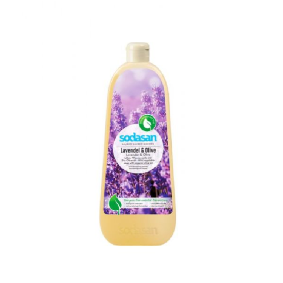 Органічне рідке мило Lavender-Olive заспокійливе з лавандовою та оливковою оліями SODASAN 1 л Київ