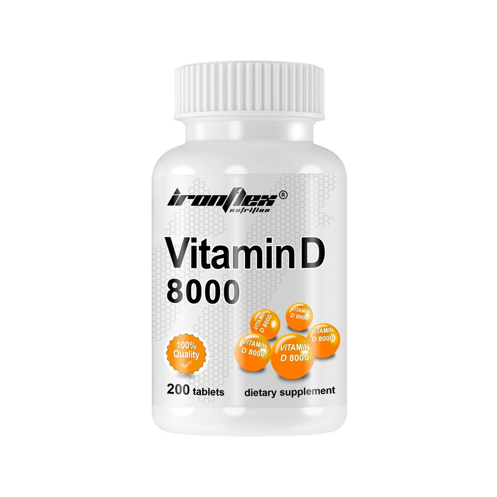 Вітамін D3 IronFlex Vitamin D3 8000 200tabs Луцьк - фото 1