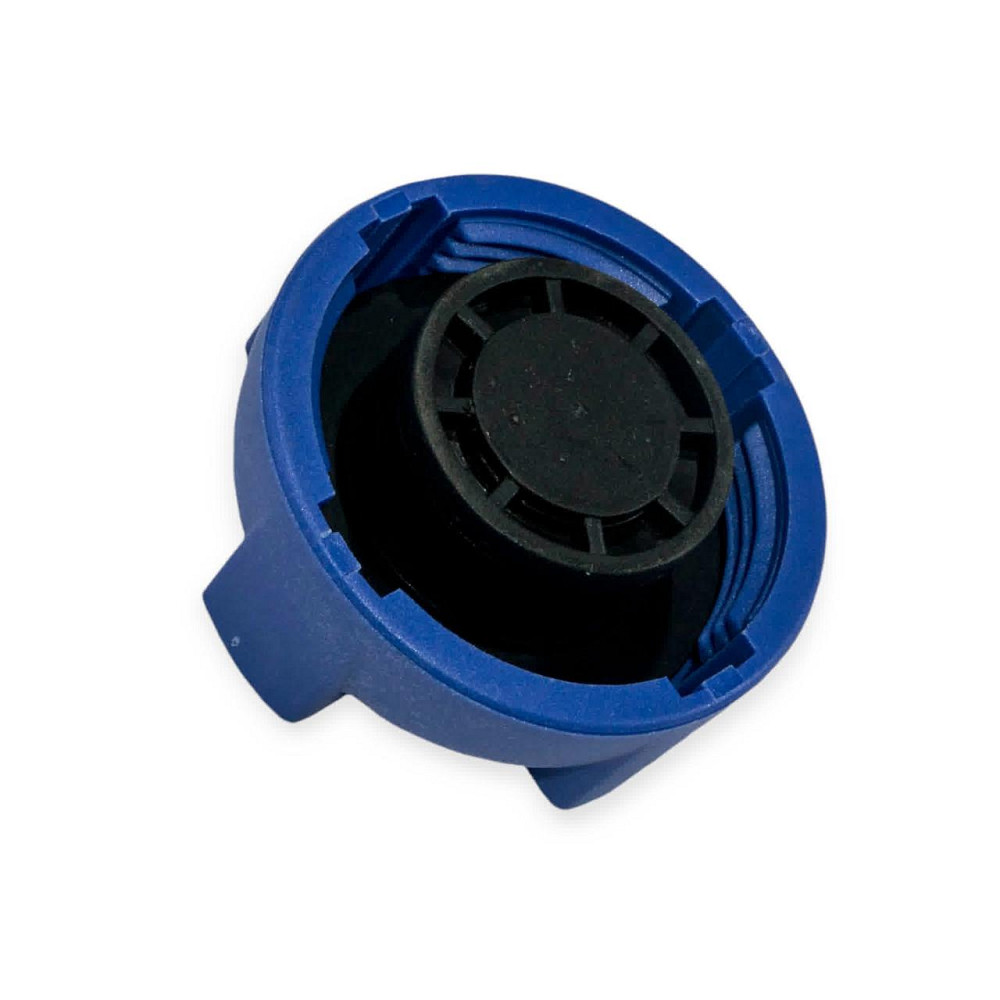 Кришка бачка ГАЗ 3105, 3302, 2108-2115, ЗАЗ 1102-1105 Таврія пластик із клапаном синя AT розширювального Мукачево - фото 1