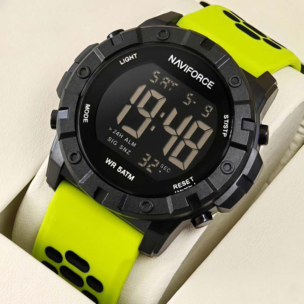 Годинник чоловічий водостійкий тактичний Naviforce Professional Brutal Green (2 ремінці) Київ - фото 3