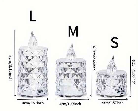 Набір LED свічок на батарейках  3 шт (0293) Смела