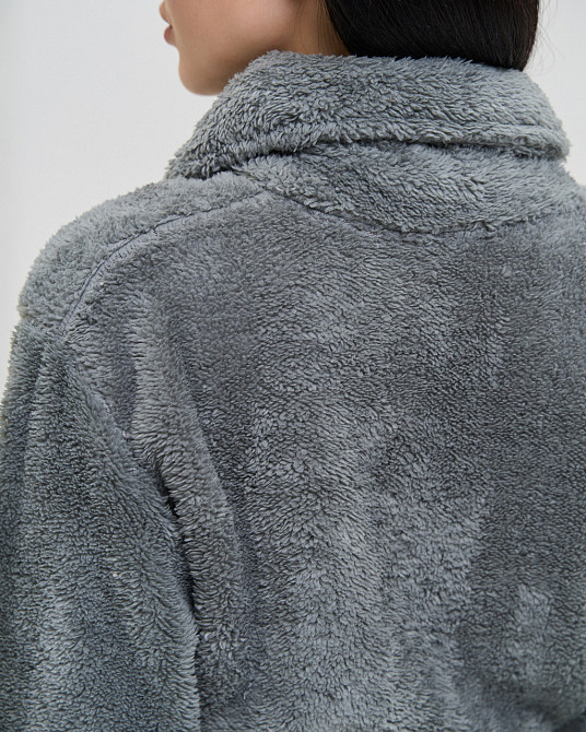 Теплий однотонний жіночий халат Nicoletta Queen — Велюрсофт 94118 XL Київ - фото 8