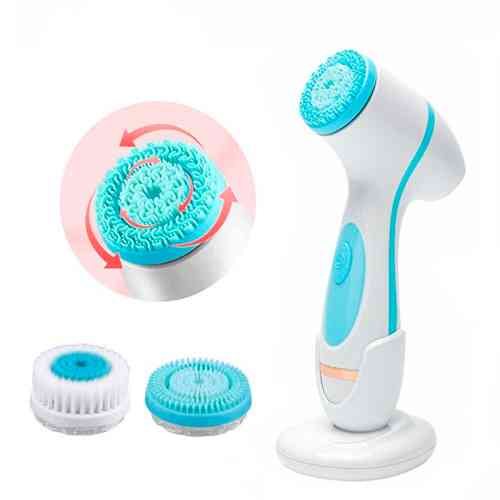 Електрична масажна щітка для обличчя силіконова 3в1, IPX6, AE-868 Вінниця