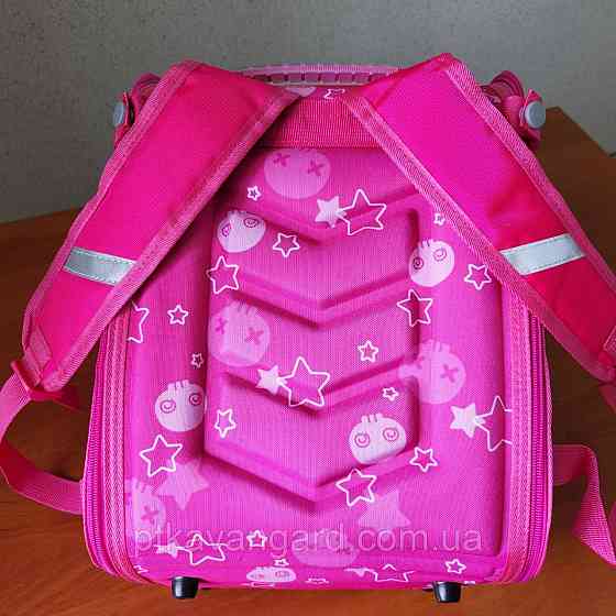 Портфель школьный 1 класс Hello Kitty Куроми каркасный, ортопедическая спинка, 3D принт, розовый Хмельницкий