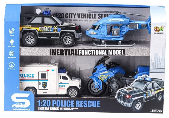 Игрушка CARS S Набор полицейского транспорта 4в1 1:20 (CJ-4835123) (7120385) Киев - изображение 1