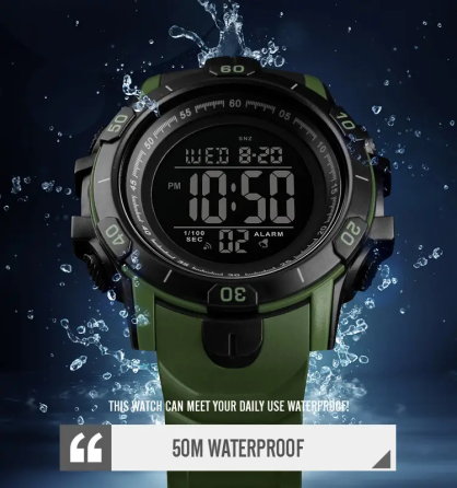 Мужские спортивные часы Skmei 1475 Зеленый Вінниця