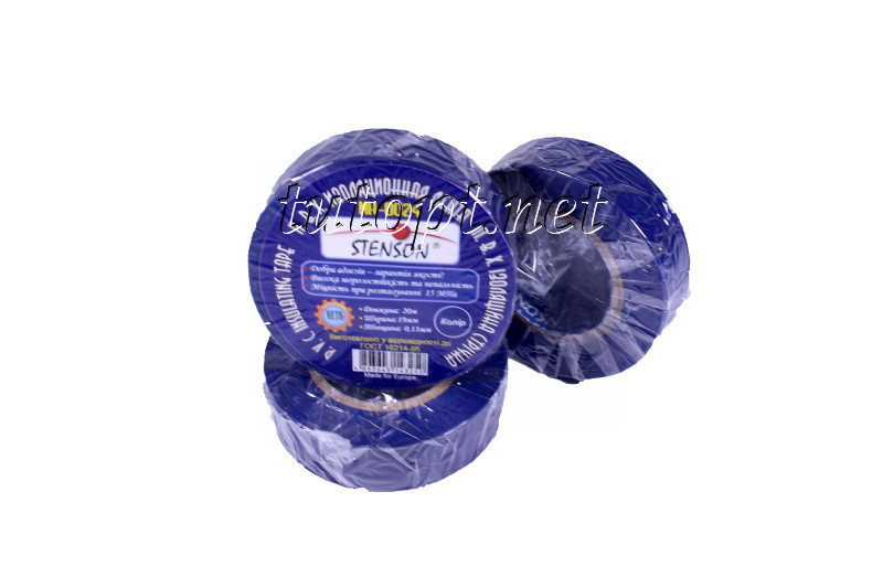 Ізоляційна стрічка STENSON 20 м синя MH-0024 Дніпро - фото 2