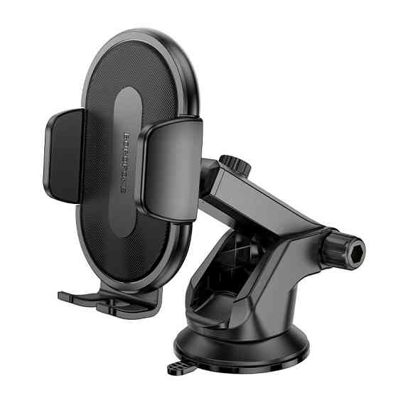 Автотримач для телефона BOROFONE BH134 Rio push-type car holder (center console) Black Одеса