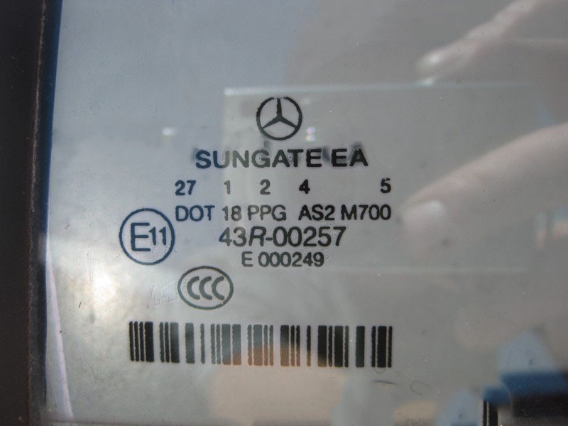 Mercedes-Benz  A2217300720 43R-00257 Глуха кватирка триплекс-подвійна задніх лівих дверей S-Class W221 Одесса - изображение 3