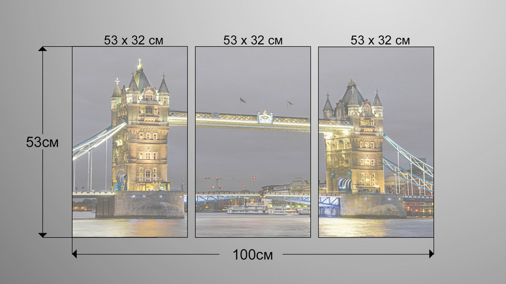 Модульна картина Лондон Міст Аrt-94_3А Київ - фото 3