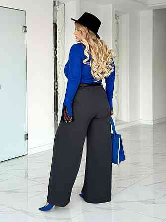 Широкі брюки палаццо "Parker" | Батал Графіт, 54-56 Київ