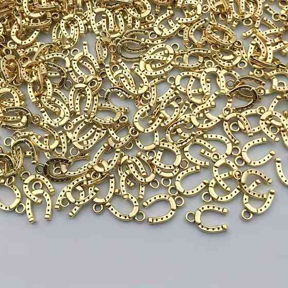 Набор золотистых мини-подков для украшений – 10 шт Киев