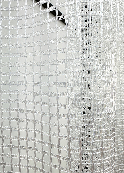 Тюль сетка VR-Textil Juli № 1721т Арка на кухню цвет белый со светло-коричневым 500х160 см (53-0039) Киев - изображение 5