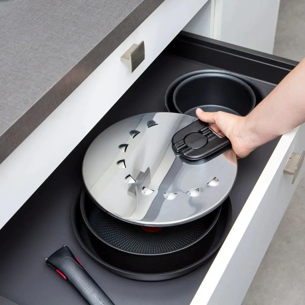 Кришка із захистом від розбризкування Tefal Ingenio 20-28 см (L9829853) ( Нержавіюча сталь ) Харьков - изображение 6