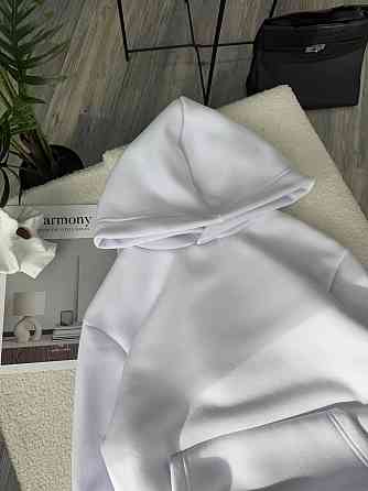 Женская стильная оверсайз худи тринитка на флисе. Одесса