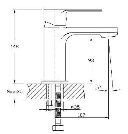 Змішувач для умивальника Haiba Kubus 001   ( HB0792 ) 20831 Харків