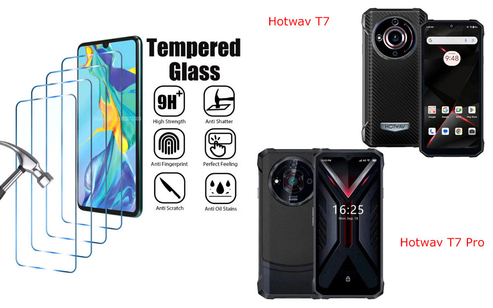 Захисне скло ArmorGlass для Hotwav T7, Hotwav T7 Pro – стійке до подряпин та ударів Київ - фото 1