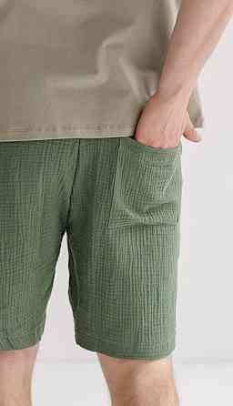 Мужские шорты муслиновые Зелёный M Харьков