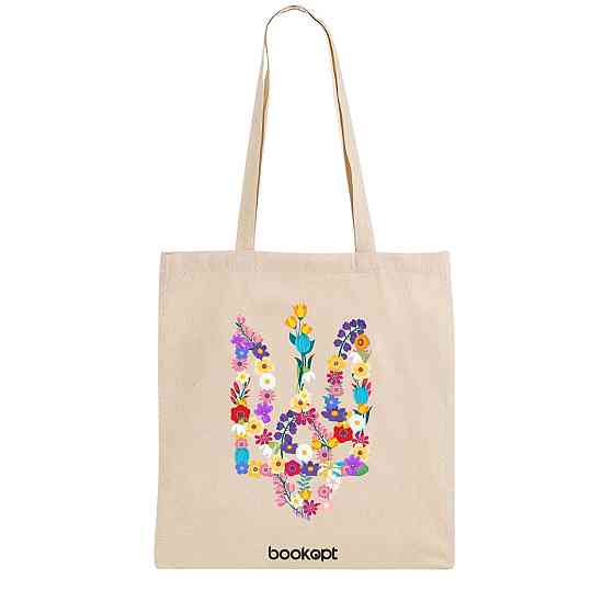 Екошопер BookOpt BK4033 Квітковий Тризуб бежевий Луцк