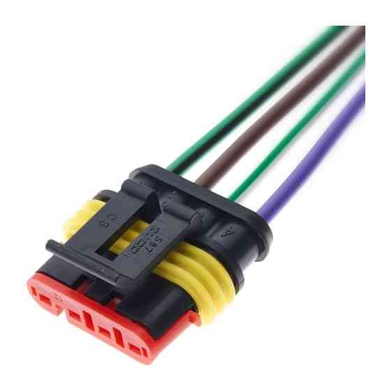 Роз'єм конектор с проводом, 4-кон., Дат, Гбо, 282088-1, TE Америка, Корея, Японія, Buick, Cadillac, Chevrolet, Daewoo, GMC 47674 Київ