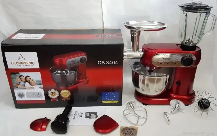 Кухонный комбайн 3 в 1 Rainberg RB-8080 Тестомес / Мясорубка / Блендер/ Планетарный миксер 4200В Коломия - фото 10
