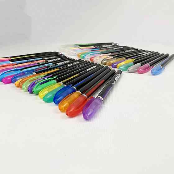 Набор из гелевых цветных ручек 48 штук Gel Pens 1 мм для рисования Каменец-Подольский