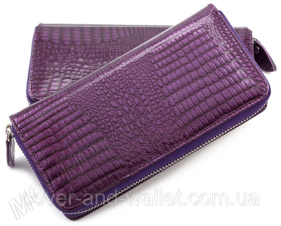 Пурпуровий жіночий гаманець на змійці з блоком під картки Horton AE 202 Київ - фото 7