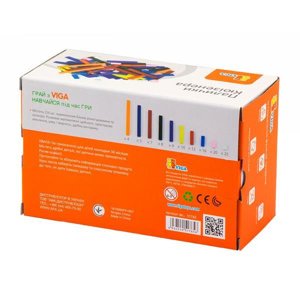 Набор для счета Viga Toys Деревянные палочки Кюизенера 116 шт (51765) Харьков - изображение 3
