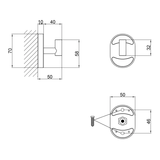 Крючок Lidz Oreo 0601 LDORE0601CRM22168 Chrome Киев