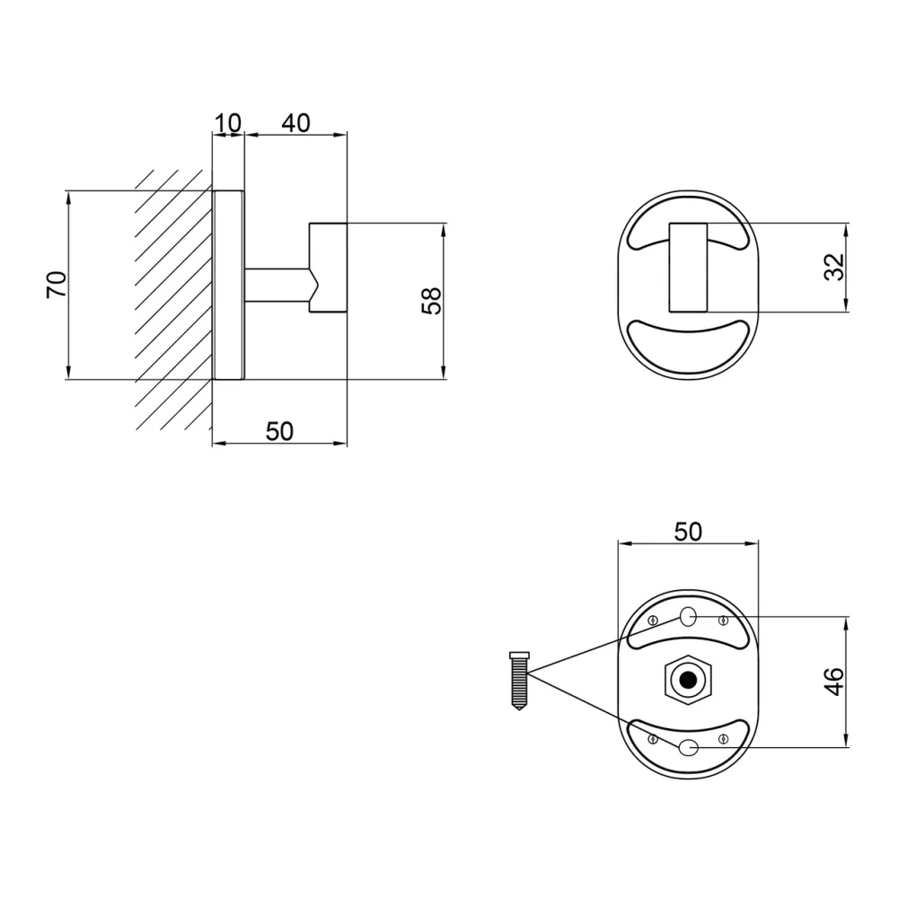 Крючок Lidz Oreo 0601 LDORE0601CRM22168 Chrome Киев - изображение 2
