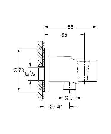 Під'єднання для душового шланга Grohe Tempesta   ( 28628001 ) 32731 Харків