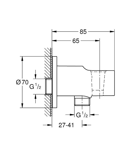 Під'єднання для душового шланга Grohe Tempesta   ( 28628001 ) 32731 Харків - фото 4