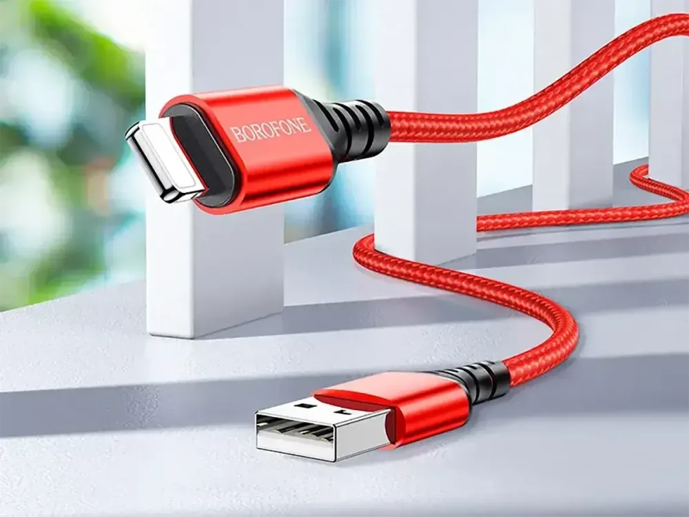 Кабель USB - Lightning Borofone BX54 Ultra Bright 1м 2.4А швидка зарядка для iPhone iPad шнур з чіпом захисту Одеса - фото 6