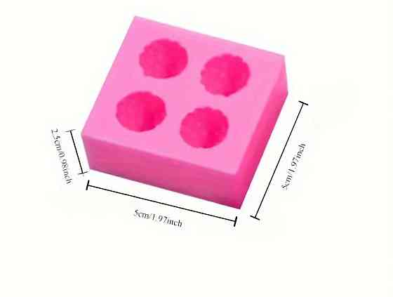 Молд силиконовый Клубника 50 на 50 мм розовый Киев