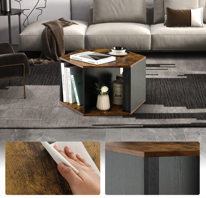 Комплект журнальных столиков Costway Neka шестиугольный Киев - изображение 7