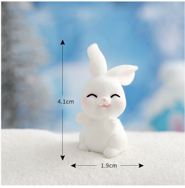 Новогодние фигурки Зайцы озорники Набор 12 фигурок для флорариума, мини-сада, микроландшафта, новогодних инсталляций Одесса - изображение 13