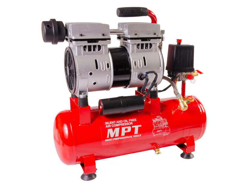 MPT Компресор безшумний MPT PROFI OIL FREE 10 л 600 Вт 1450 об/хв 7 атм мідна обмотка MAC60103S Коломия - фото 2
