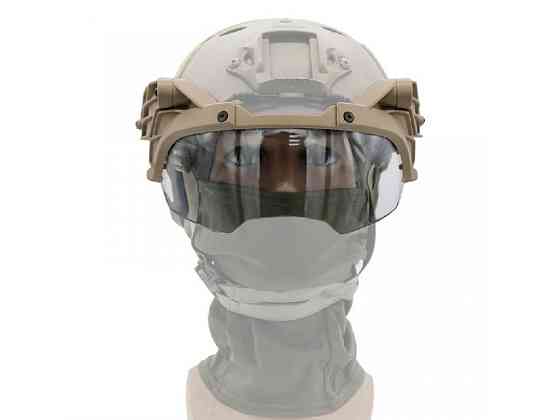 Тактические флип очки для шлема цвет Койот с прозрачными линзами маска защитная на глаза каску Одесса