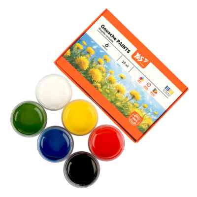 Гуашевые краски Yes Orange Line 6 кольорів по 20 мл (230430) Винница