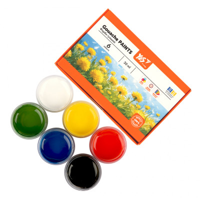 Гуашевые краски Yes Orange Line 6 кольорів по 20 мл (230430) Винница - изображение 4