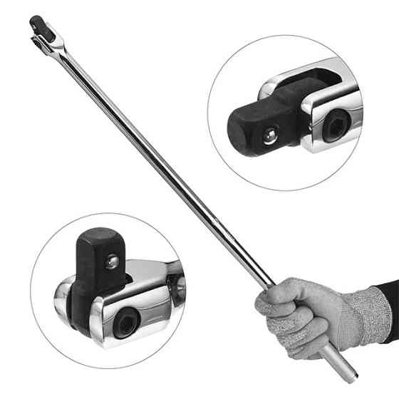 Вороток шарнірний INTERTOOL ET-1035 – 1/2", 600 мм, хром-ванадій, STORM Львів