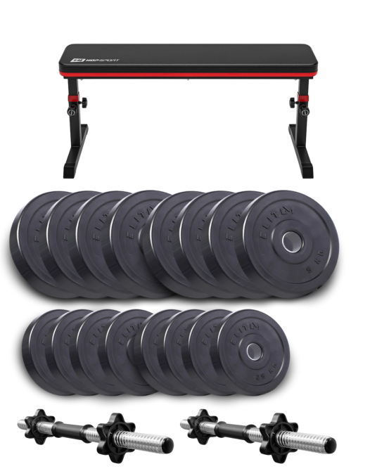 Набір Elitum Titan гантелі 2х31кг з лавою HS-1025 Pro Київ - фото 1