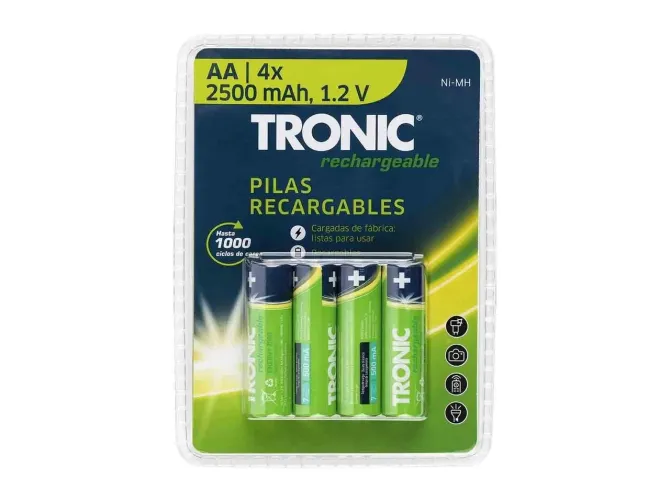 Аккумуляторные батареи Micro-NiMH AA HR6 2500mAh 1.2v 4 шт зеленый TRONIC Полтава - изображение 1