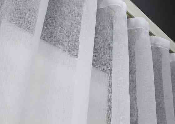 Кухонная арка VR-Textil № 000к микро-лен с макраме белый 270х150 см (51-202) Киев