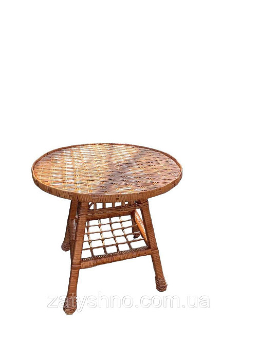 Столи з лози круглий журнальний Київ - фото 4