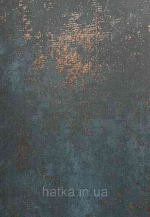 Шпалери вінілові на флізеліні AS creation The Bos 0.53х10 під штукатурку ефект потертості бірюзові із золотом Київ