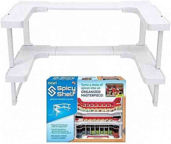 Полочка стеллаж для специй и баночек в тумбочку на кухню Винница