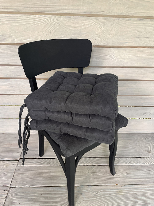 Подушка для стільців (40x40х5 см) Decorator Sparta колір темно-сірий 84-070 Київ - фото 5