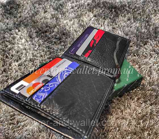 Стильне шкіряне чоловіче портмоне з затиском на магнітах Marco Coverna MC 22-555 Київ