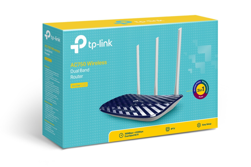 Бездротовий маршрутизатор TP-Link Archer C20 Blue Харків - фото 3